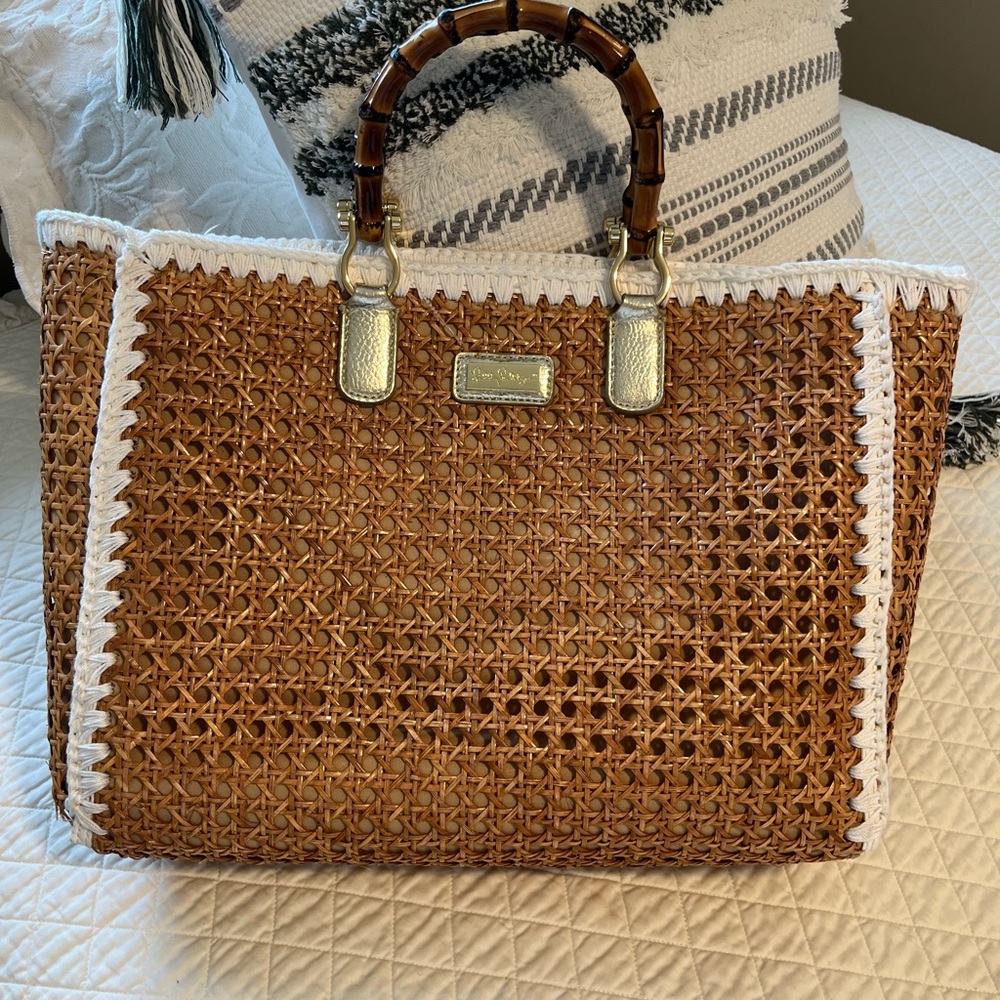 Lilly Pulitzer Rattan Purse